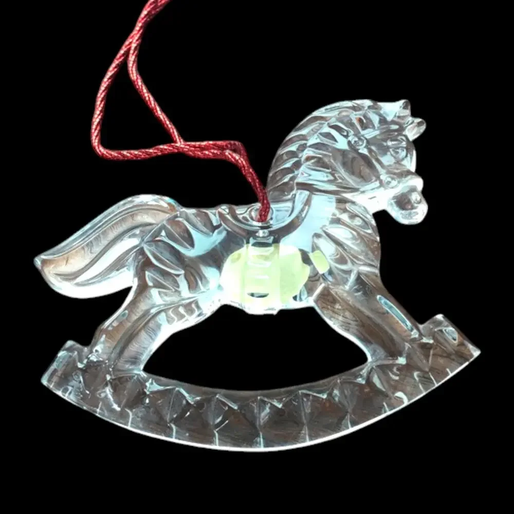 VTG Gorham Crystal Rocking Horse ornament - Vintage, West Germany